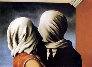riproduzione del quadro Gli amanti di Magritte